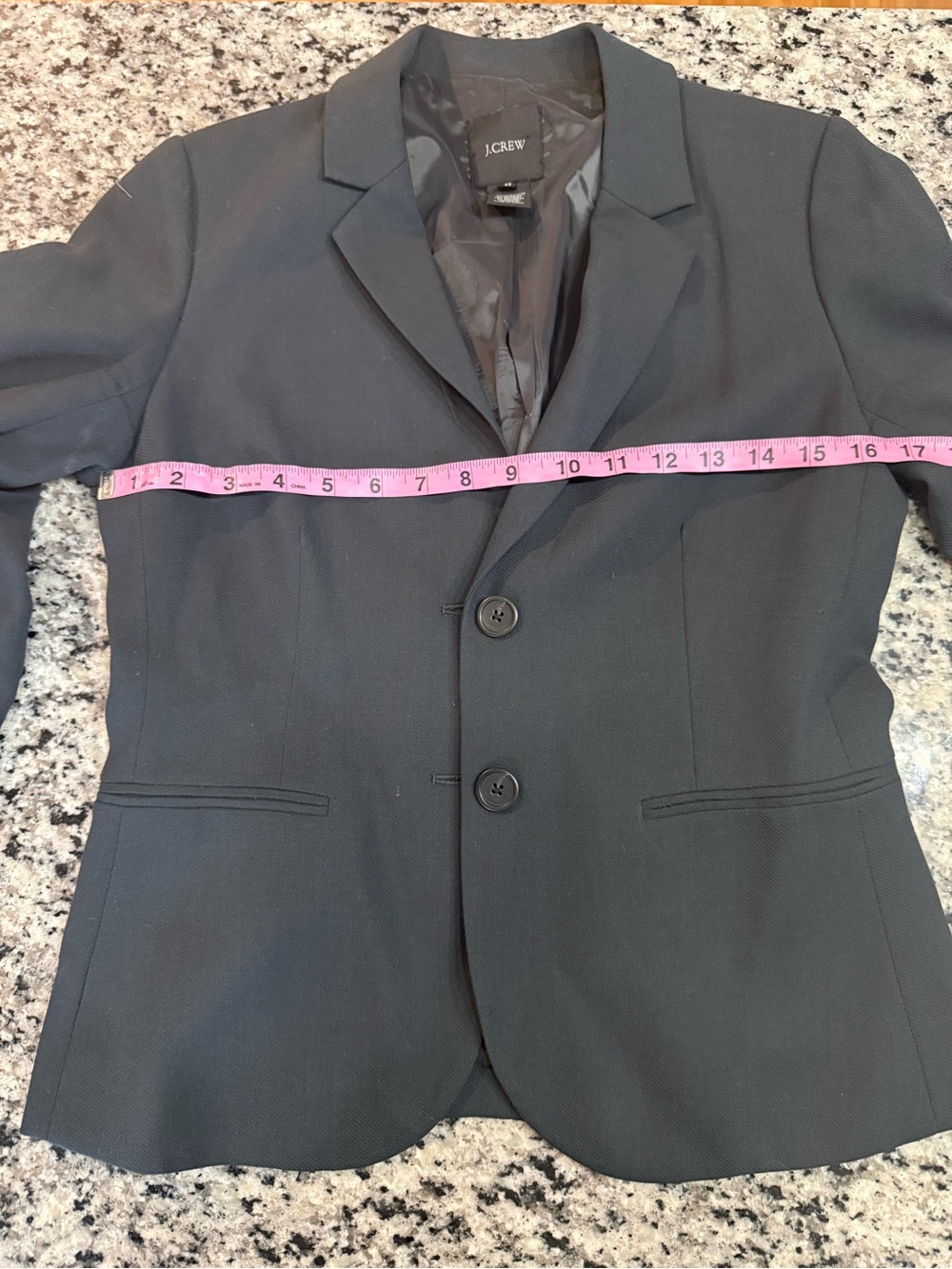 J. Crew deep sage green/grey Two-Button Women's Blazer 4T 4-tall!